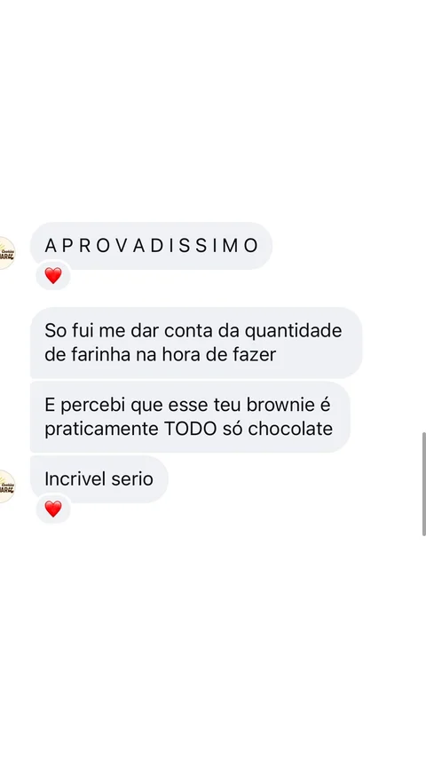 Prova social 11: mensagem ou resultado real de aluna da Doceria D'Amora Academy