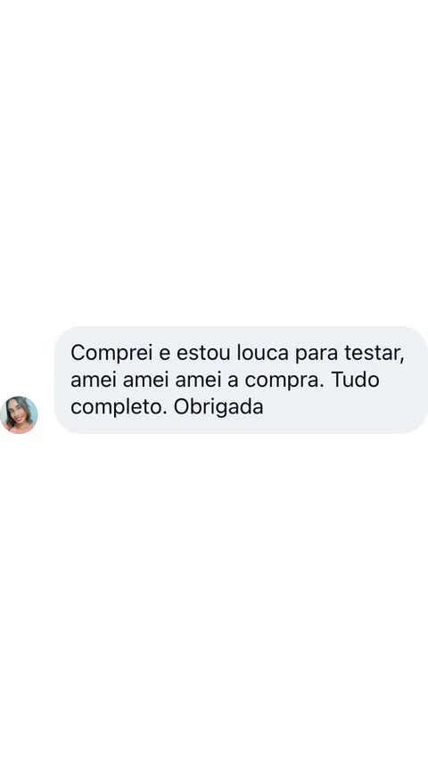 Prova social 12: mensagem ou resultado real de aluna da Doceria D'Amora Academy